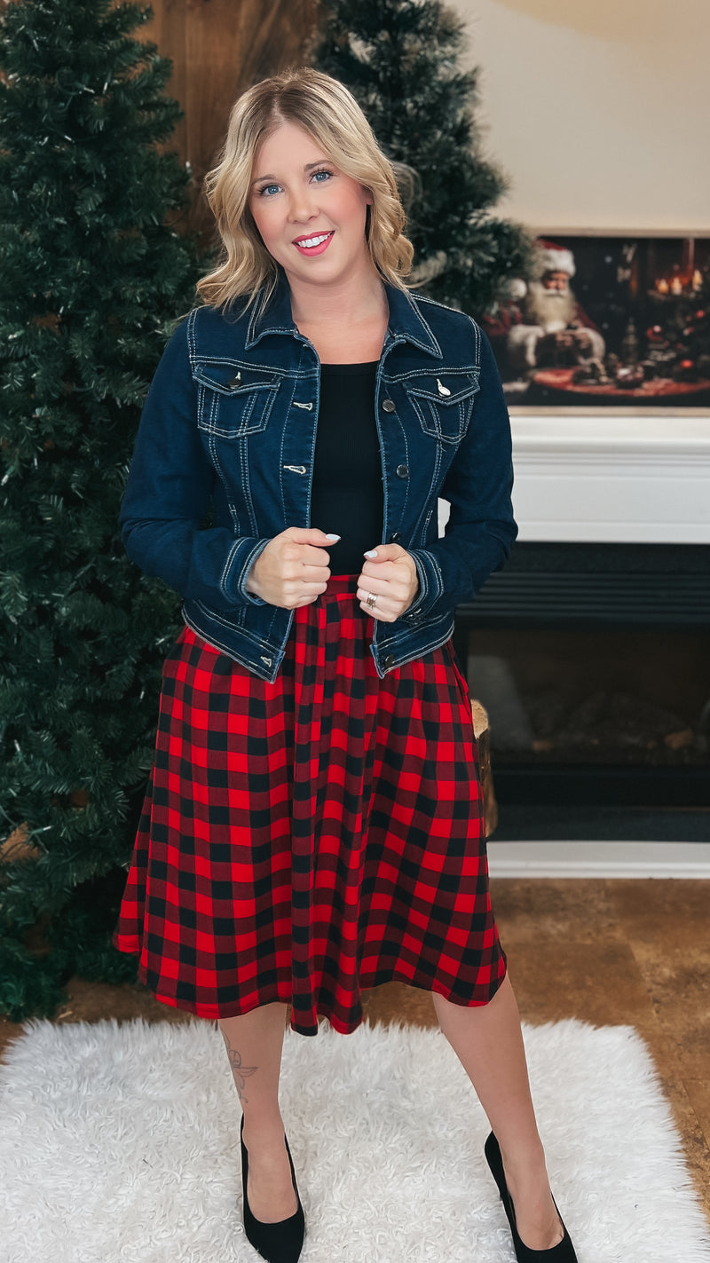 Kimberly Buffalo Plaid Skirt