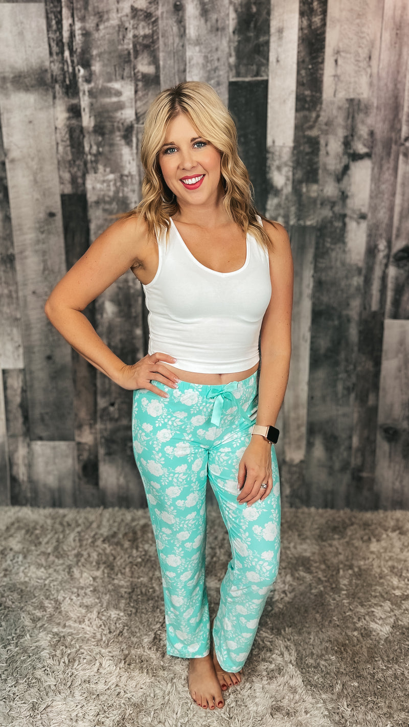 Courtney Pajama Pants: Mint