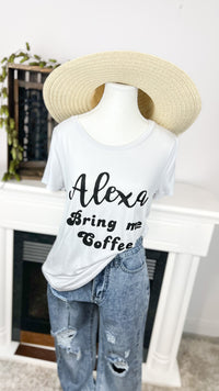 Alexa Graphic Tee: White