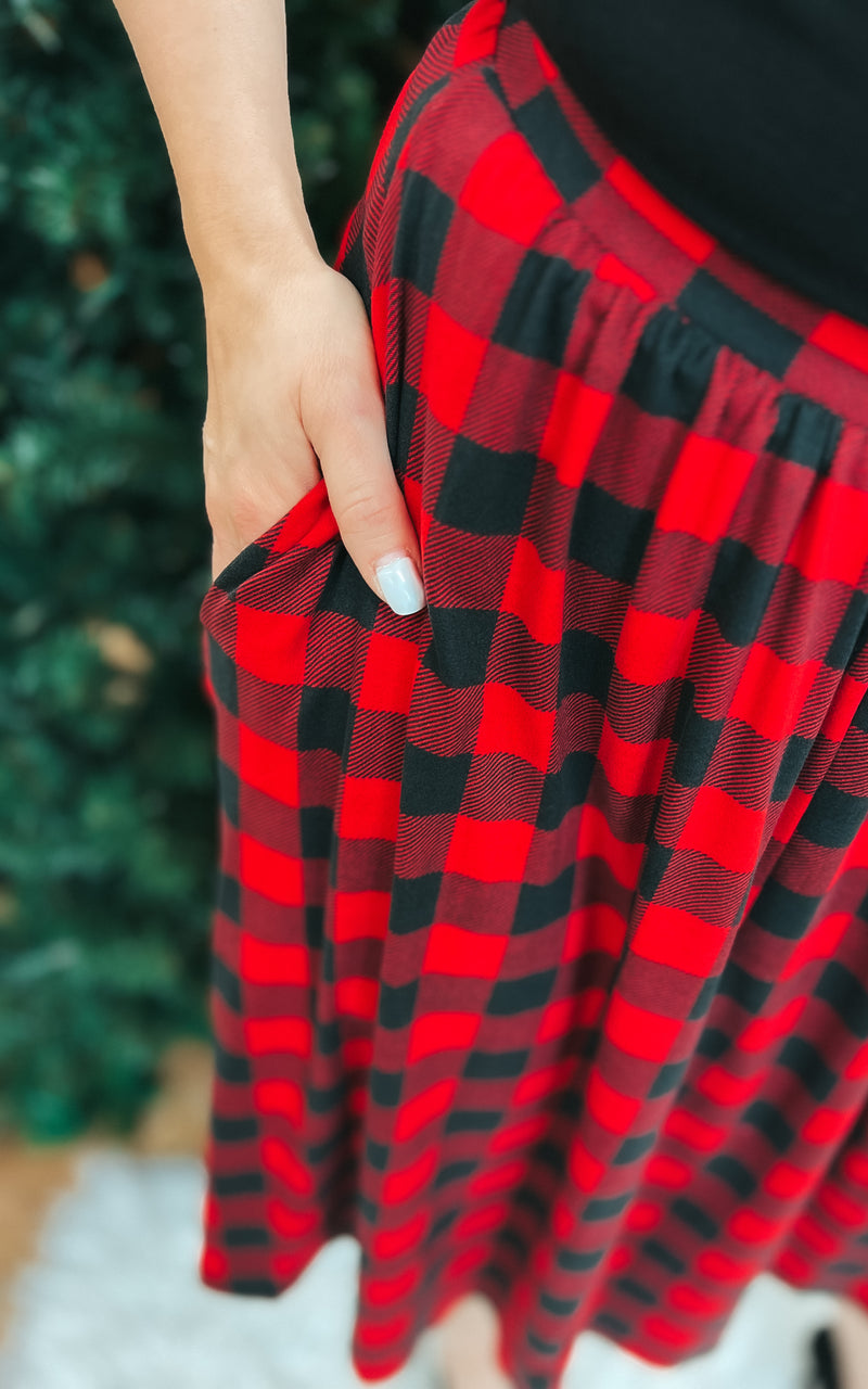 Kimberly Buffalo Plaid Skirt