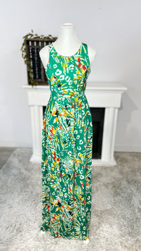 Madison Maxi Dress: Green Mix