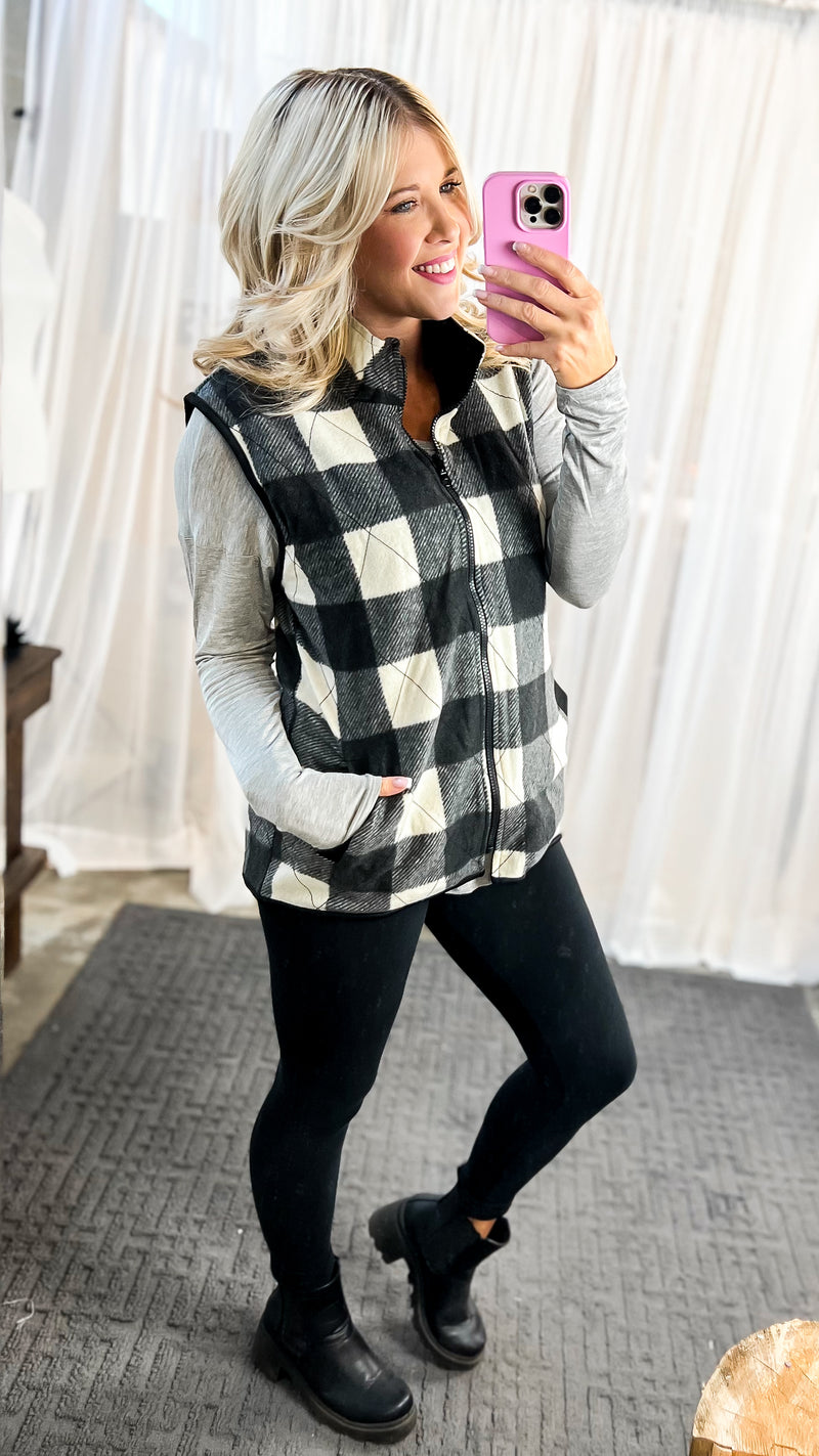 Heather Plaid Quilted Vest *SALE*