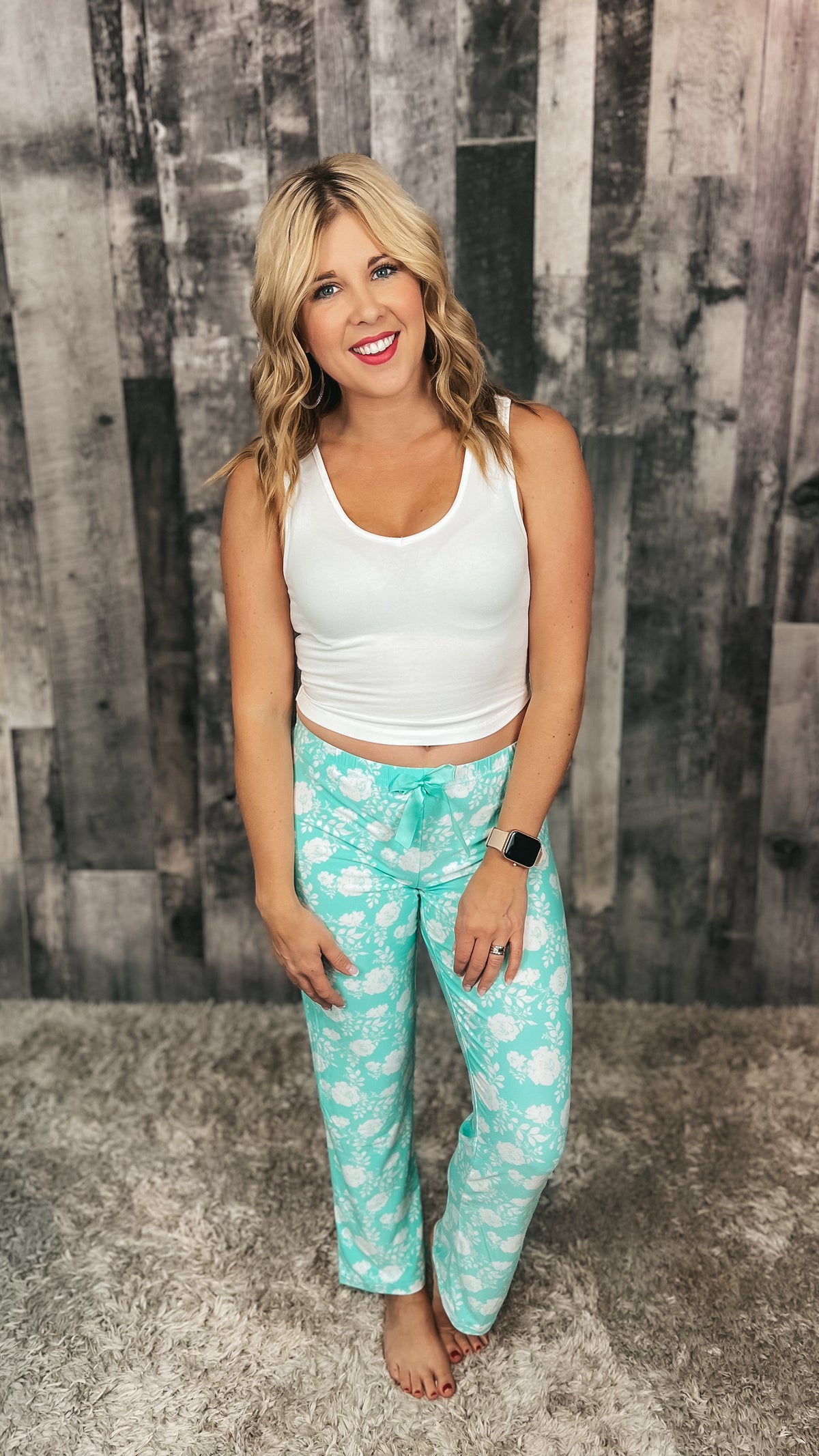 Courtney Pajama Pants: Mint