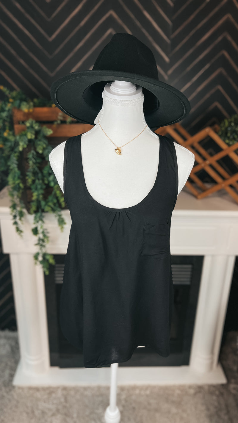 Melody Blouse Tank: Black *SALE*