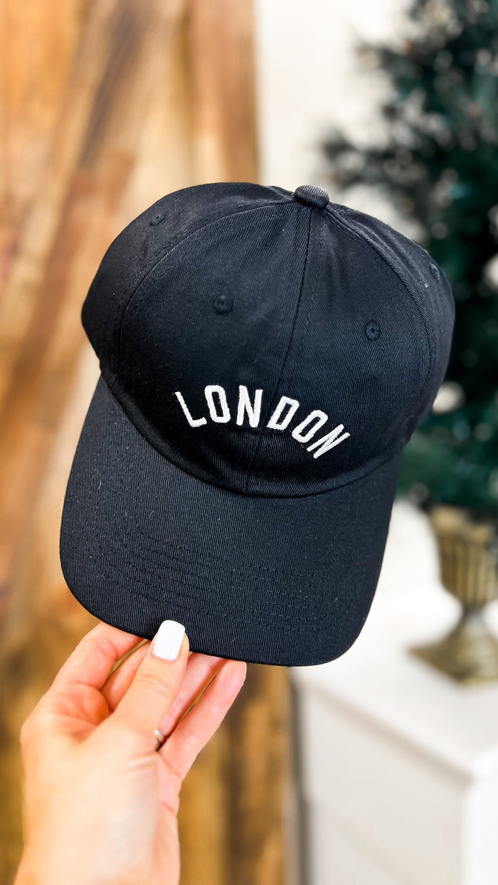 London Baseball Hat: Black *DOOR CRASHER*