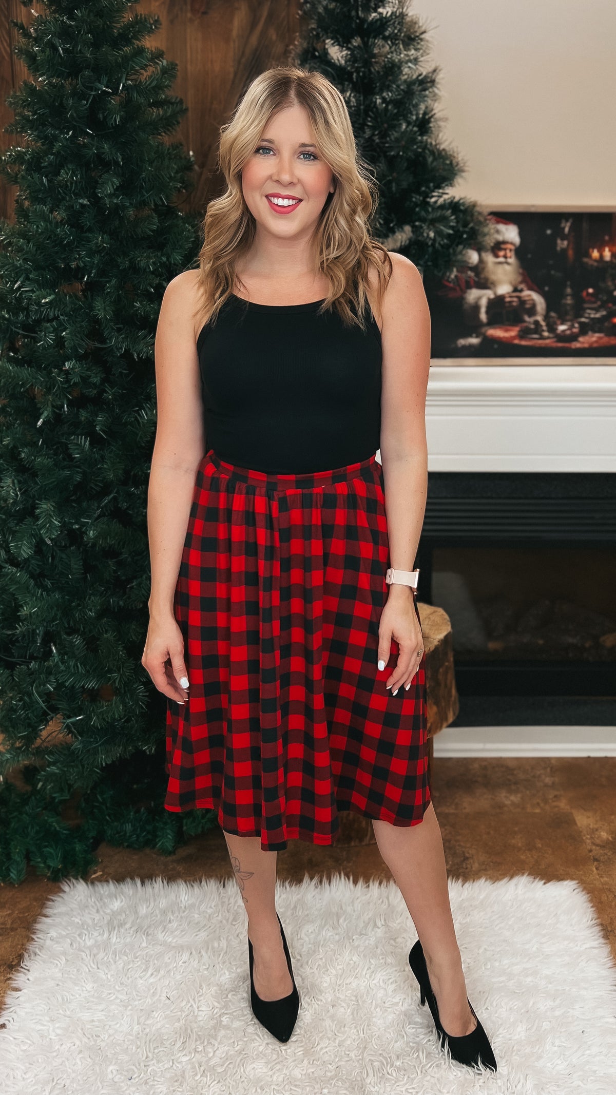 Kimberly Buffalo Plaid Skirt