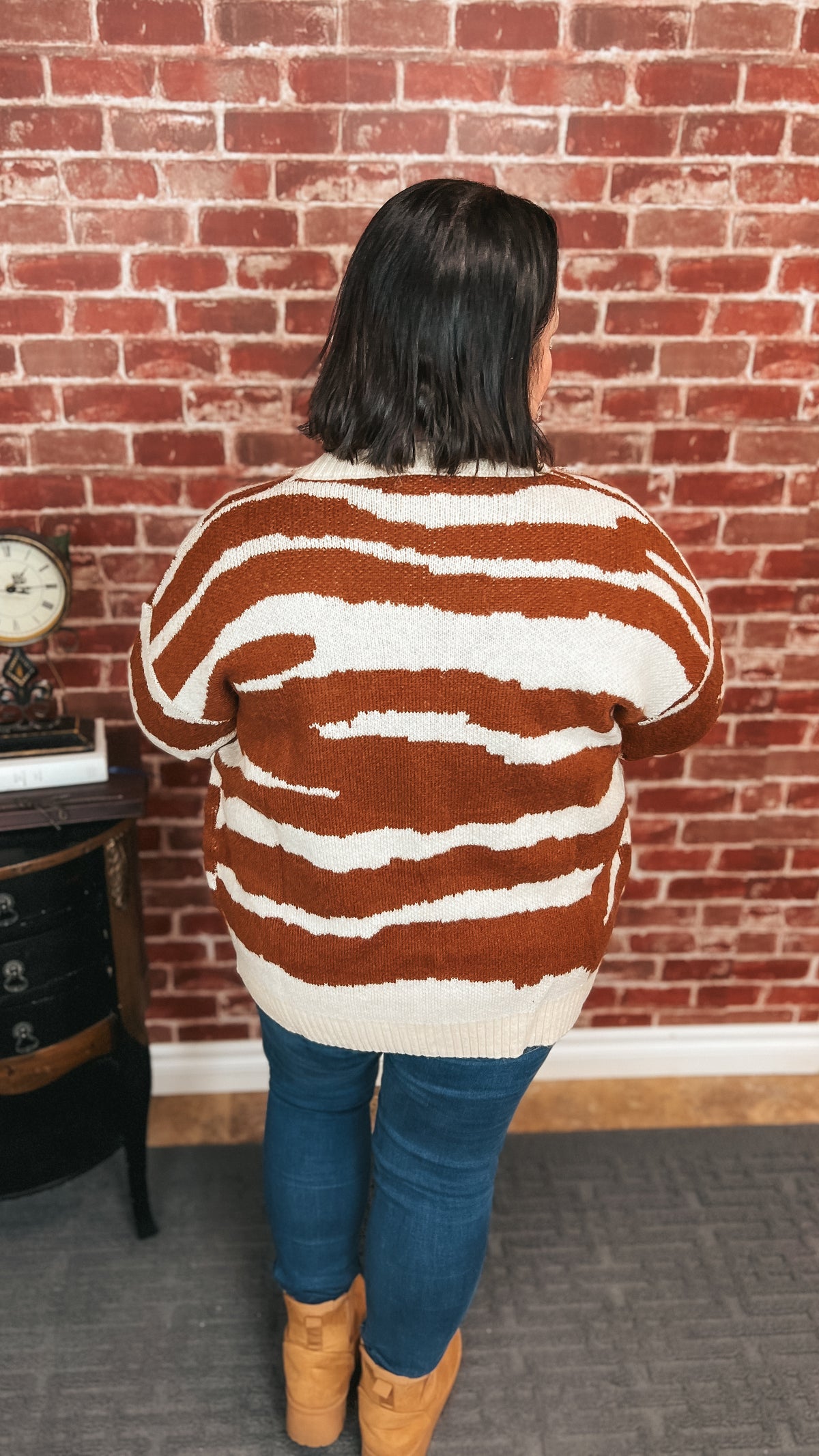 Lea Zebra Knit Cardigan