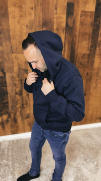 Steven Zip Up Hoodie: Navy