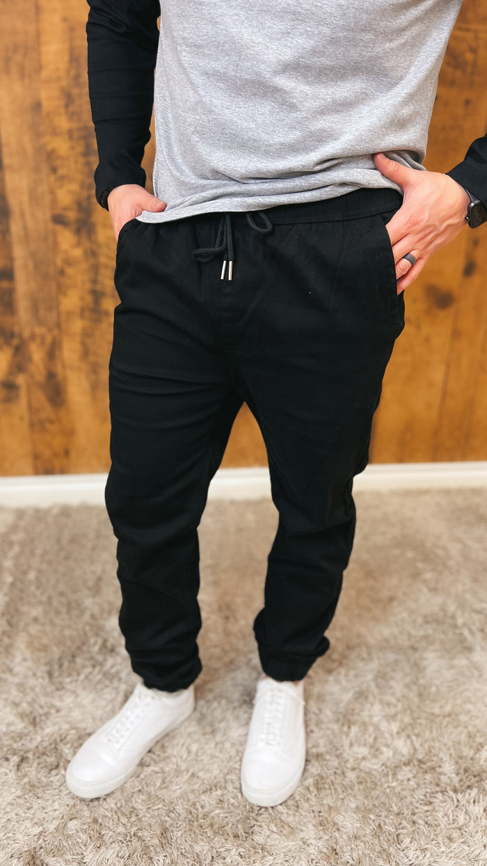 Tyrone Stretch Chino Pant: Black