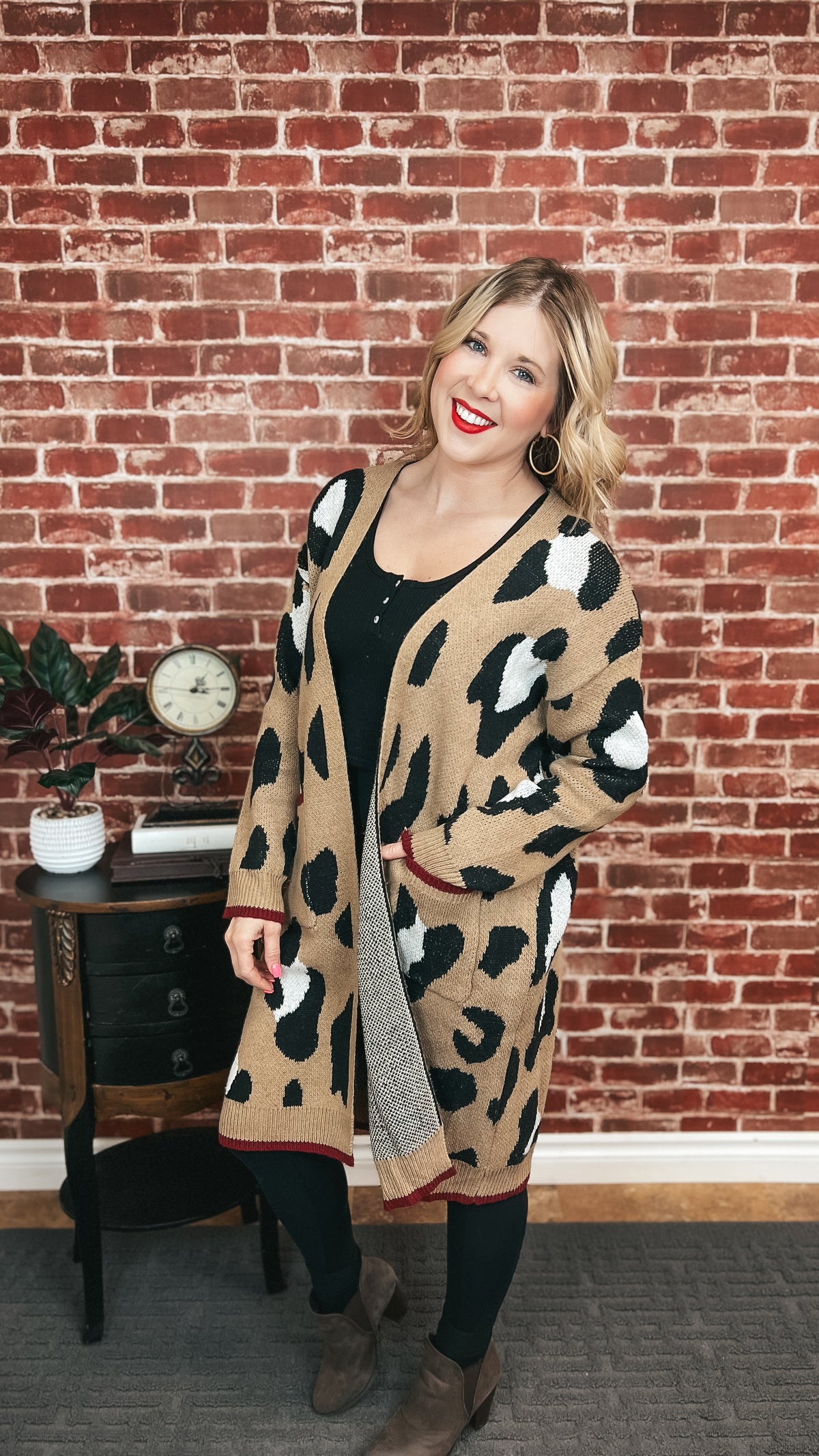 Nicole Leopard Knit Cardigan