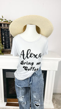 Alexa Graphic Tee: White