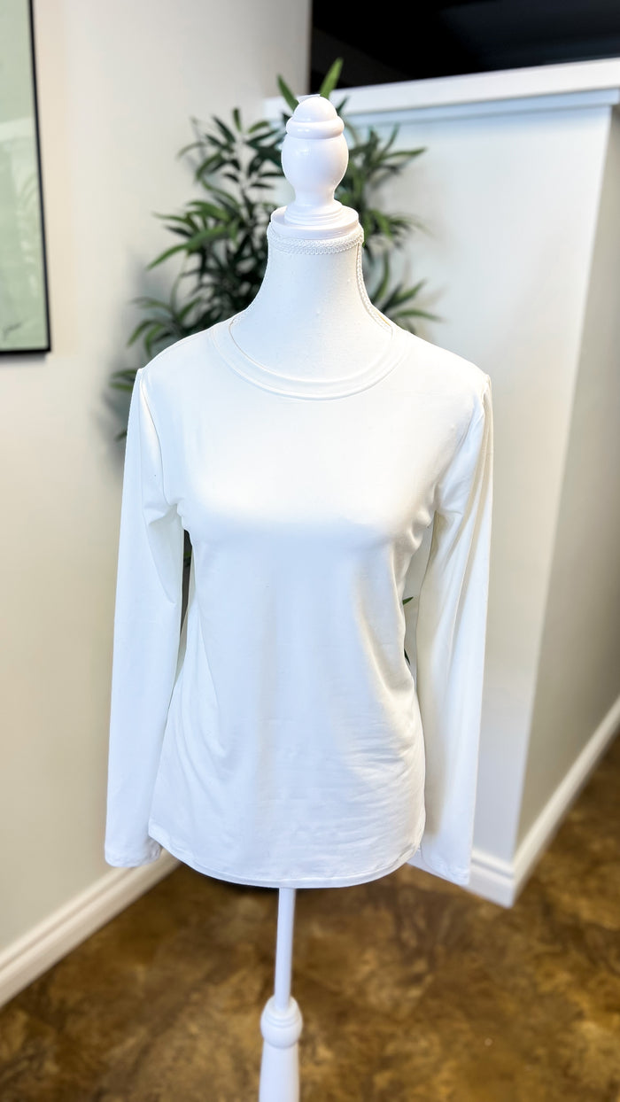 Abbie Long Sleeve: White * AS IS SALE *