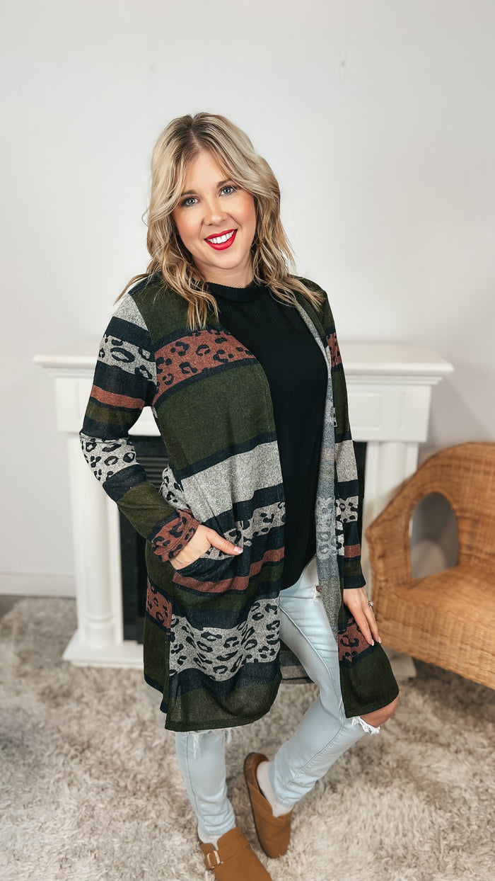 Julie Animal Print Cardigan