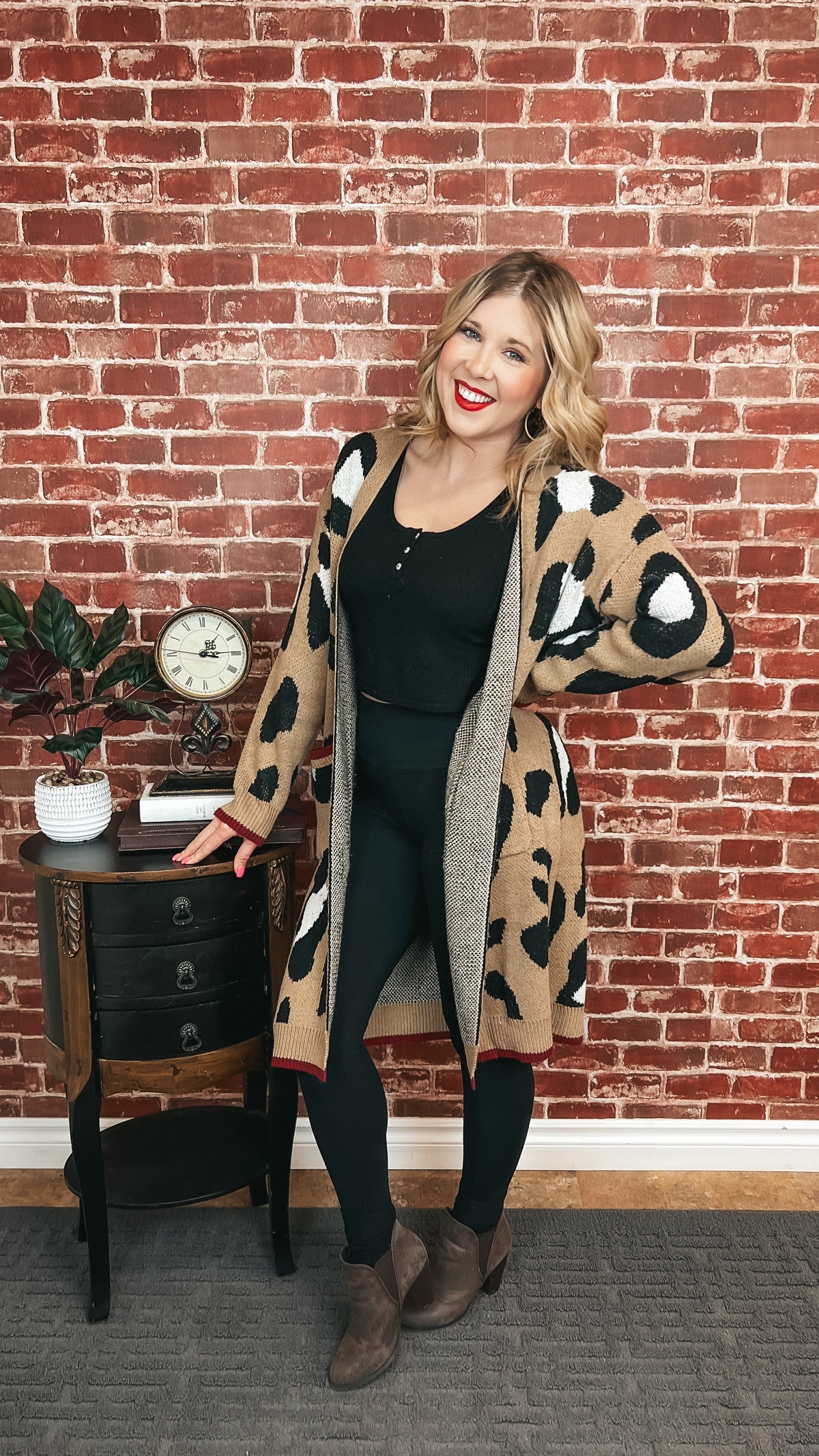 Nicole Leopard Knit Cardigan