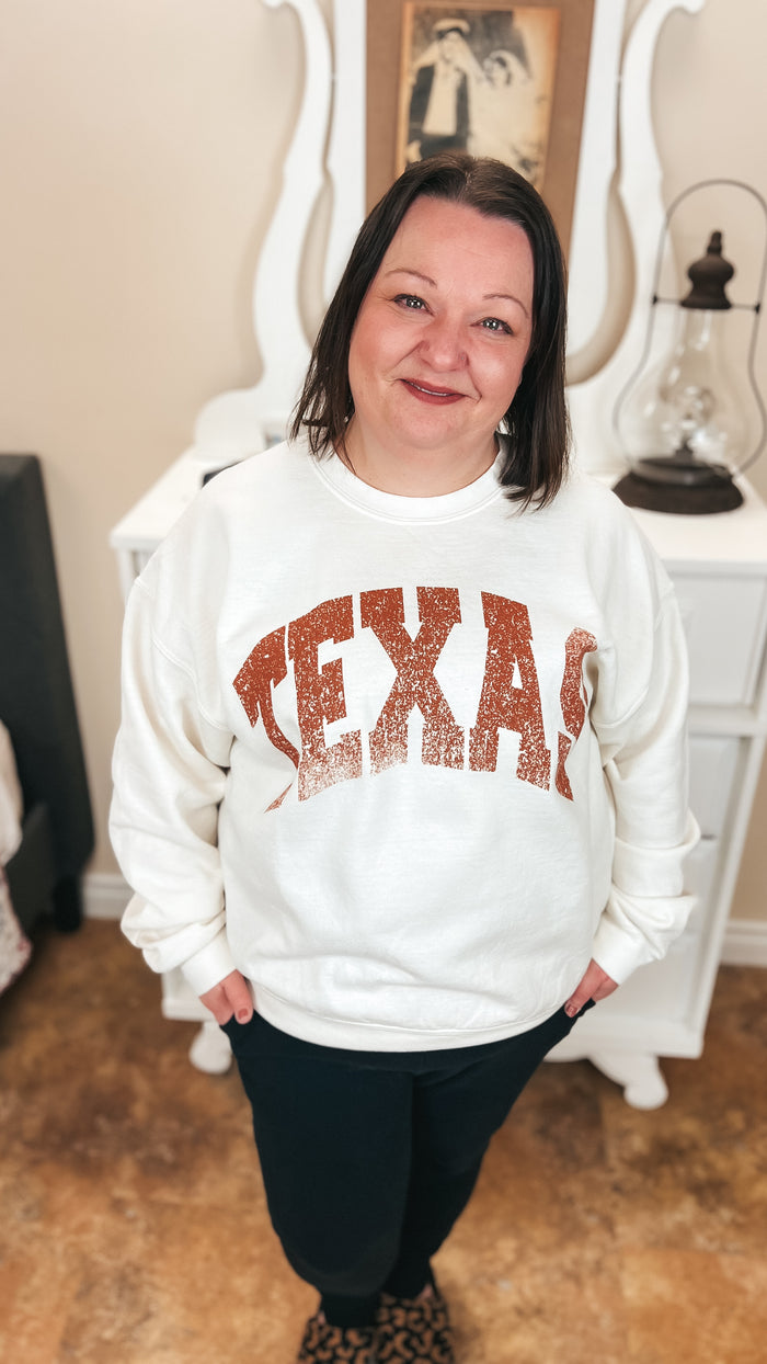 Texas | Graphic Sweatshirt | Ivory *AS IS*