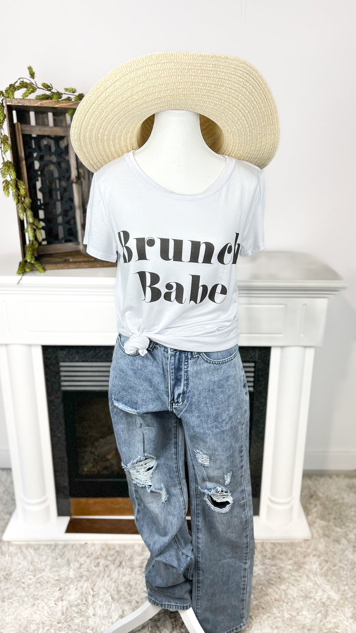 Brunch Babe Graphic Tee: Ivory *SALE*