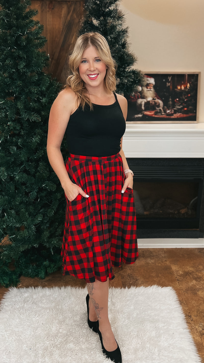 Kimberly Buffalo Plaid Skirt