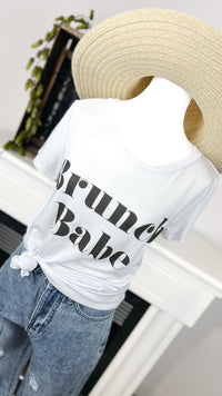 Brunch Babe Graphic Tee: Ivory *SALE*