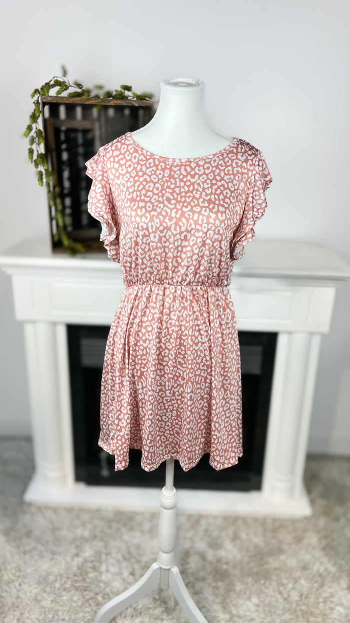 Aida Leopard Sundress: Pink