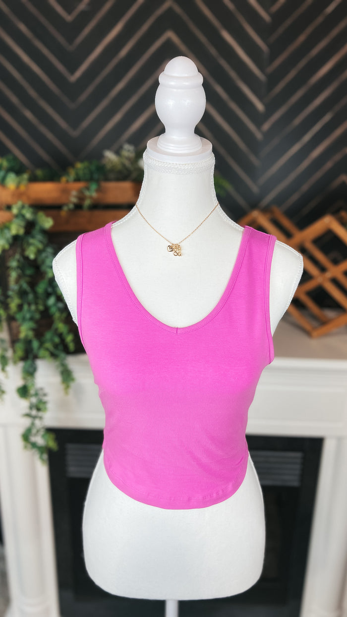 Arianna Tank Top: Bright Mauve *SALE*