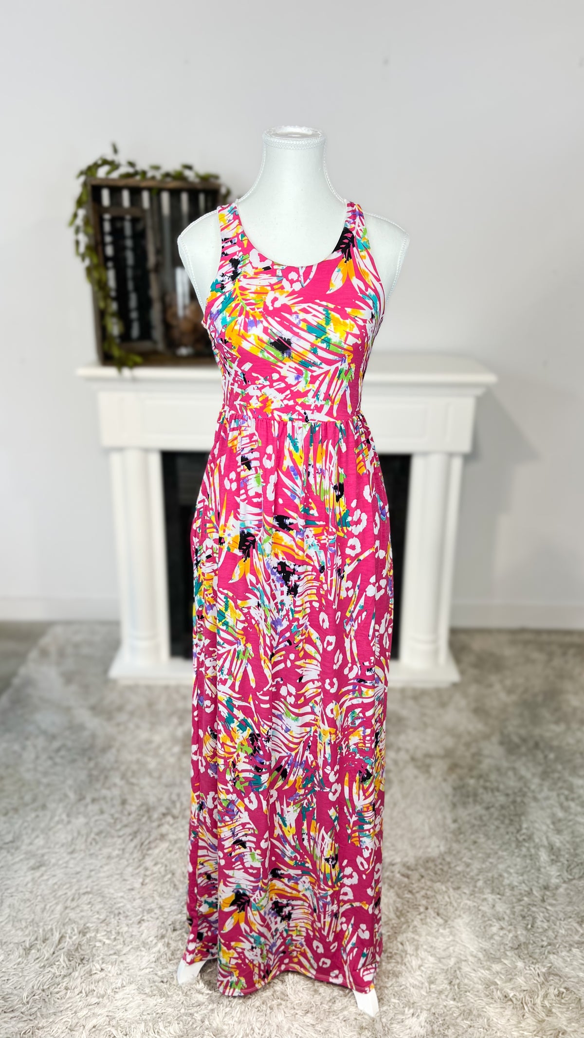 Madison Maxi Dress: Pink Mix *SALE*