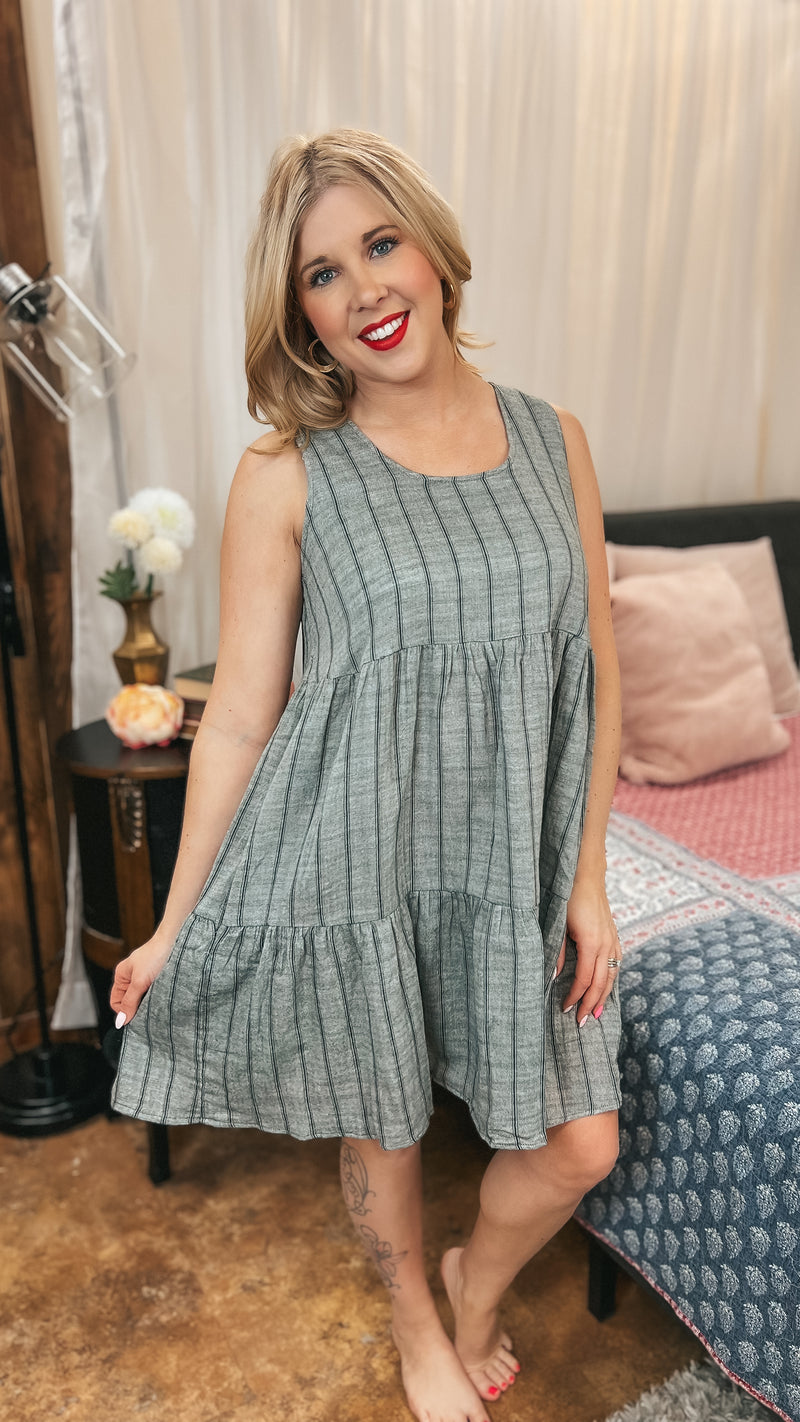 Penelope Pinstripe Dress