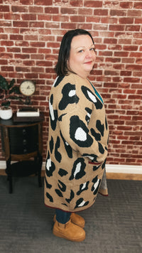 Nicole Leopard Knit Cardigan