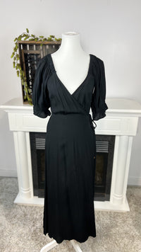 Penelope Wrap Dress: Black