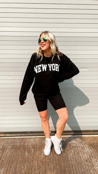 black graphic boyfriend fit sweatshirt