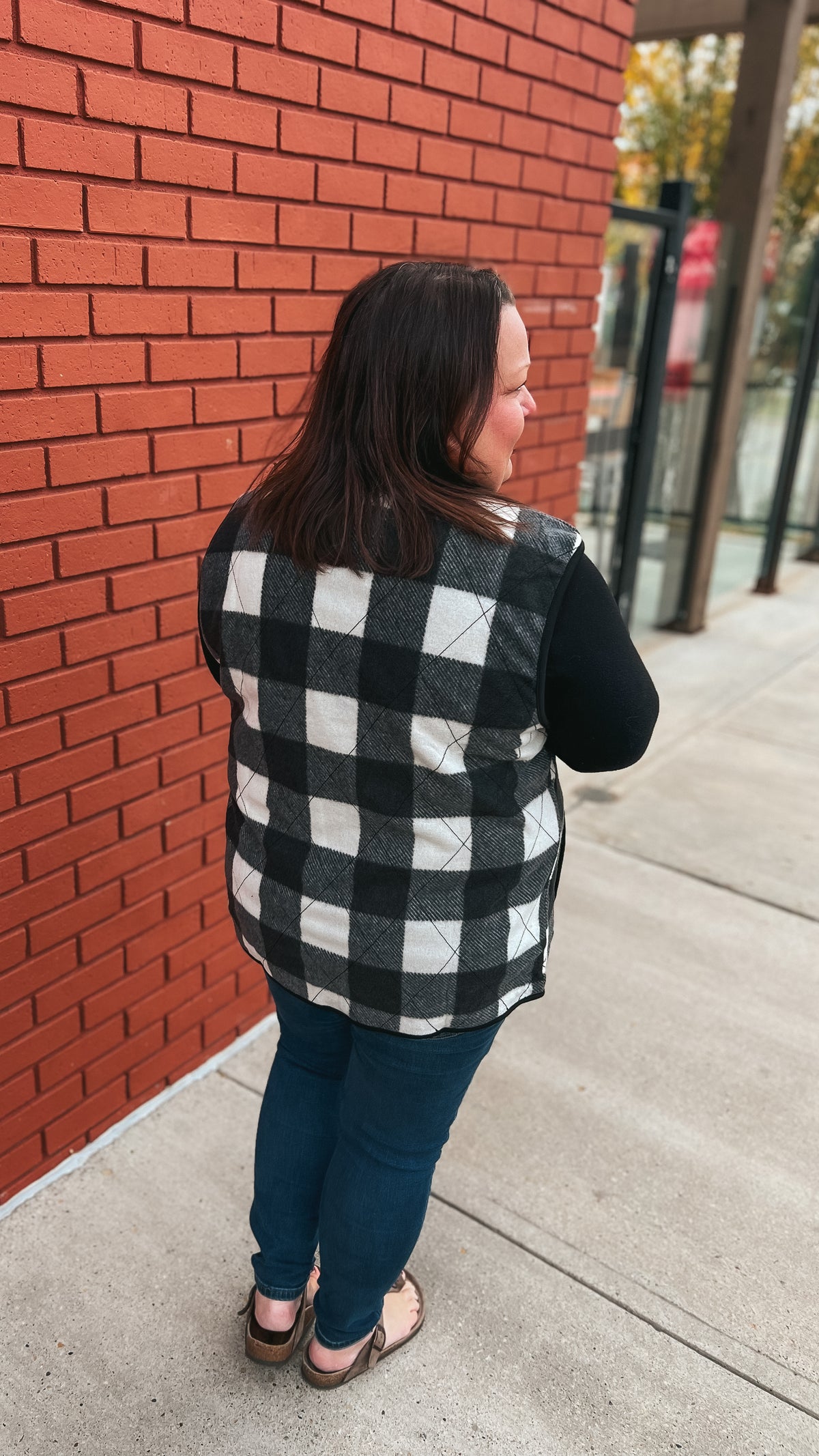 Heather Plaid Quilted Vest