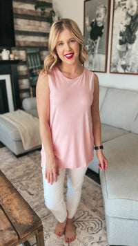 Janie Tank Top: Pink