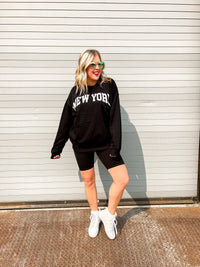 black graphic boyfriend fit sweatshirt