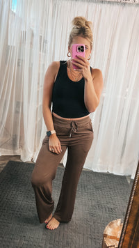 Brittany Ribbed Pants: Cocoa *SALE*