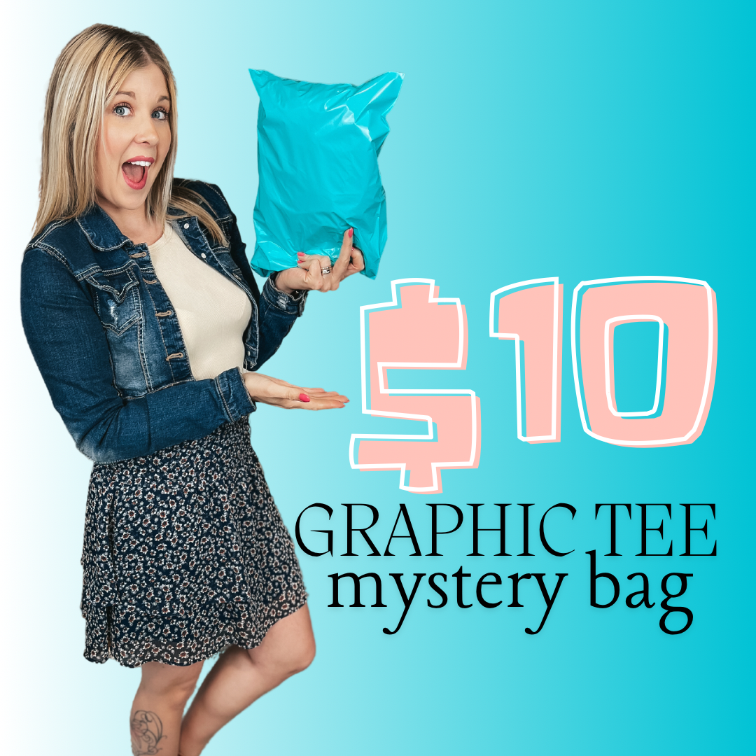 $10 women's mystery graphic tee grab bag