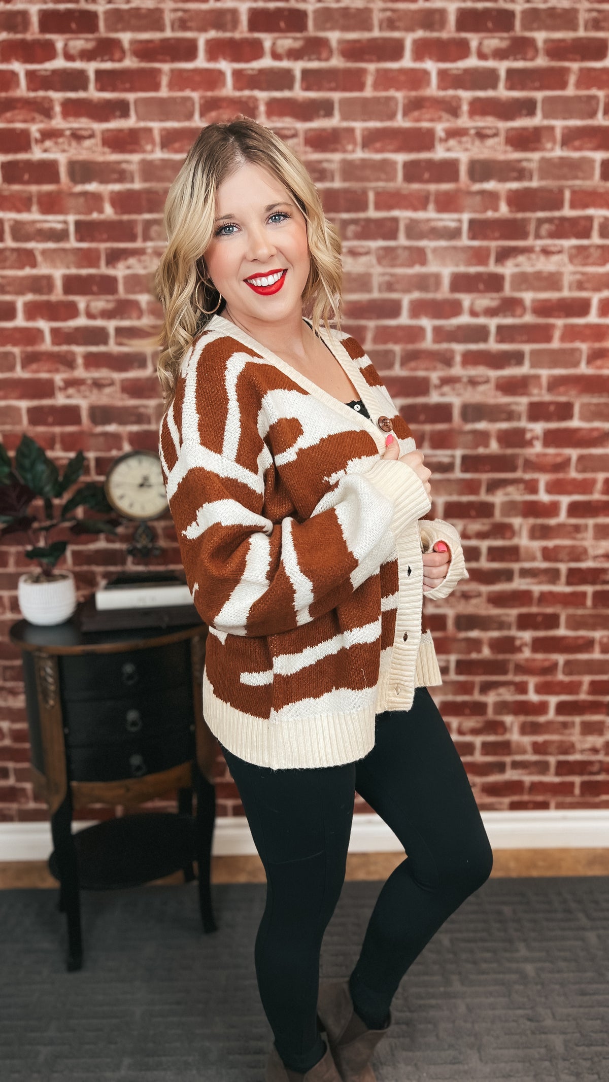 Lea Zebra Knit Cardigan