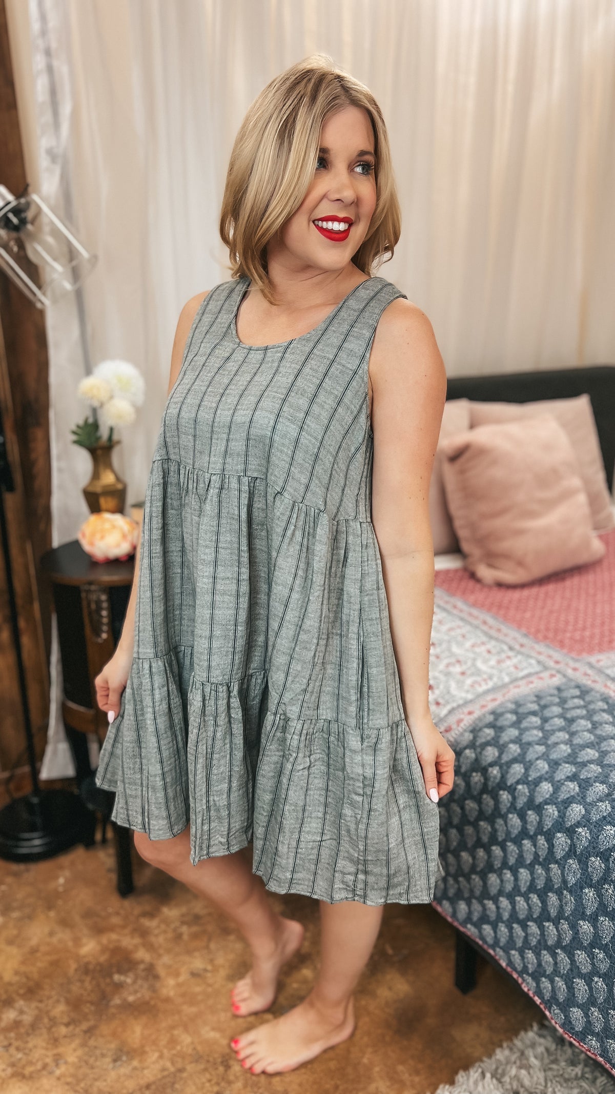 Penelope Pinstripe Dress