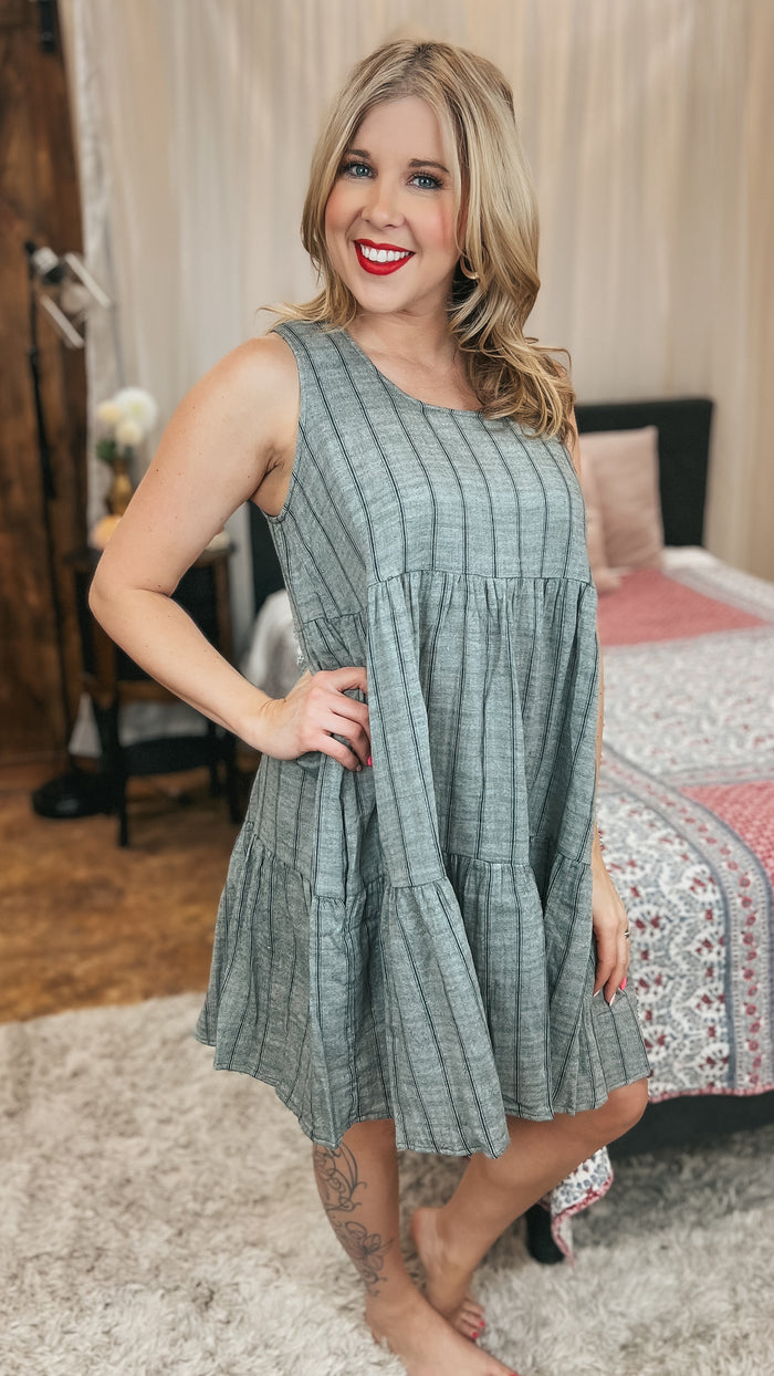 Penelope Pinstripe Dress