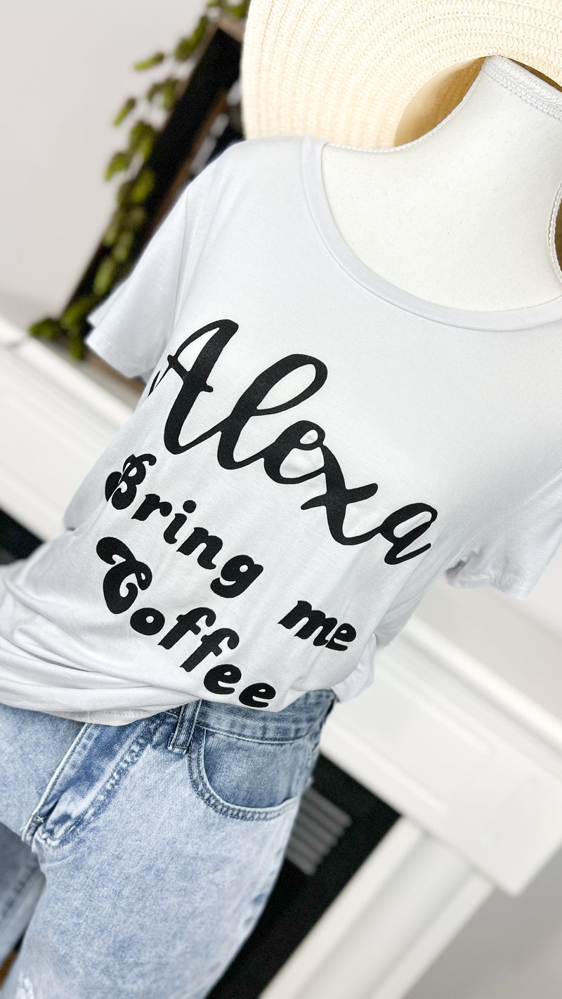 Alexa Graphic Tee: White