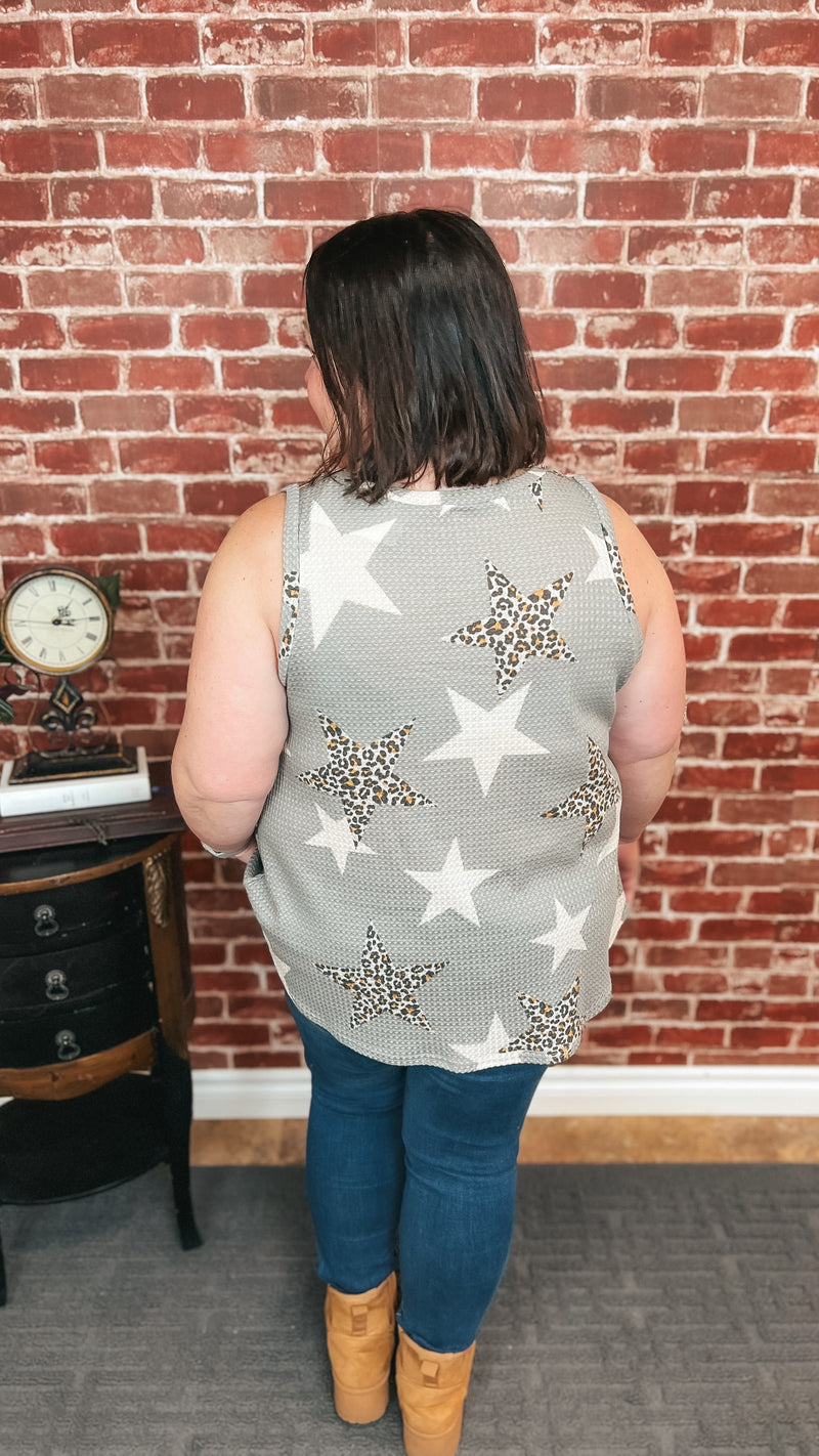 Alicia Waffle Star Tank Top