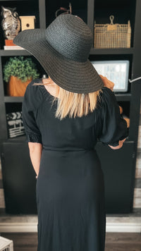 Floppy Sun Hat: Black