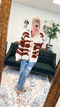 Lea Zebra Knit Cardigan