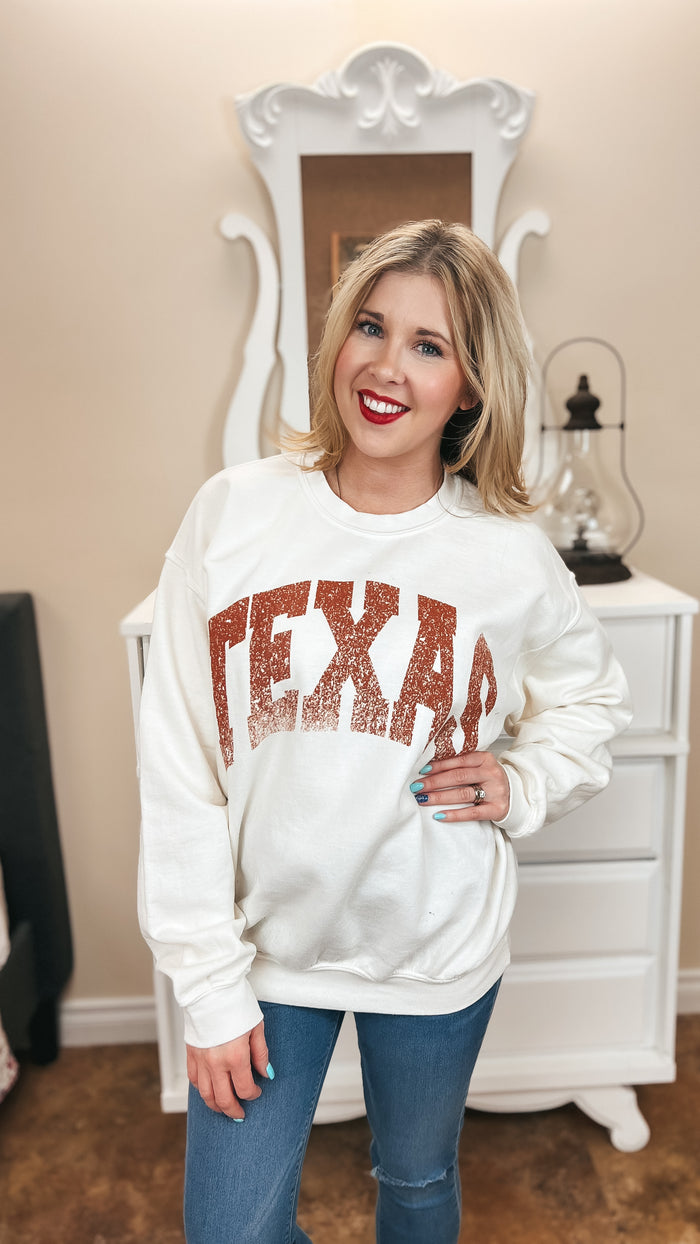 Texas | Graphic Sweatshirt | Ivory *AS IS*