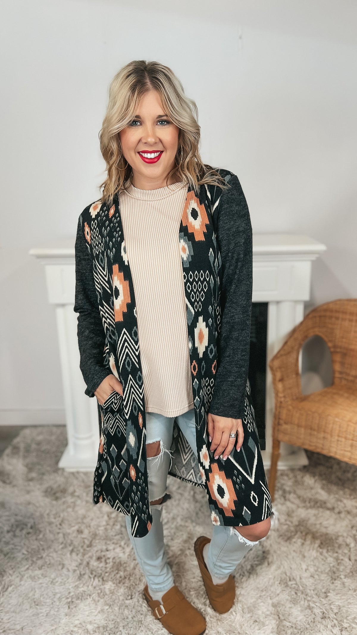 Cassandra Printed Cardigan