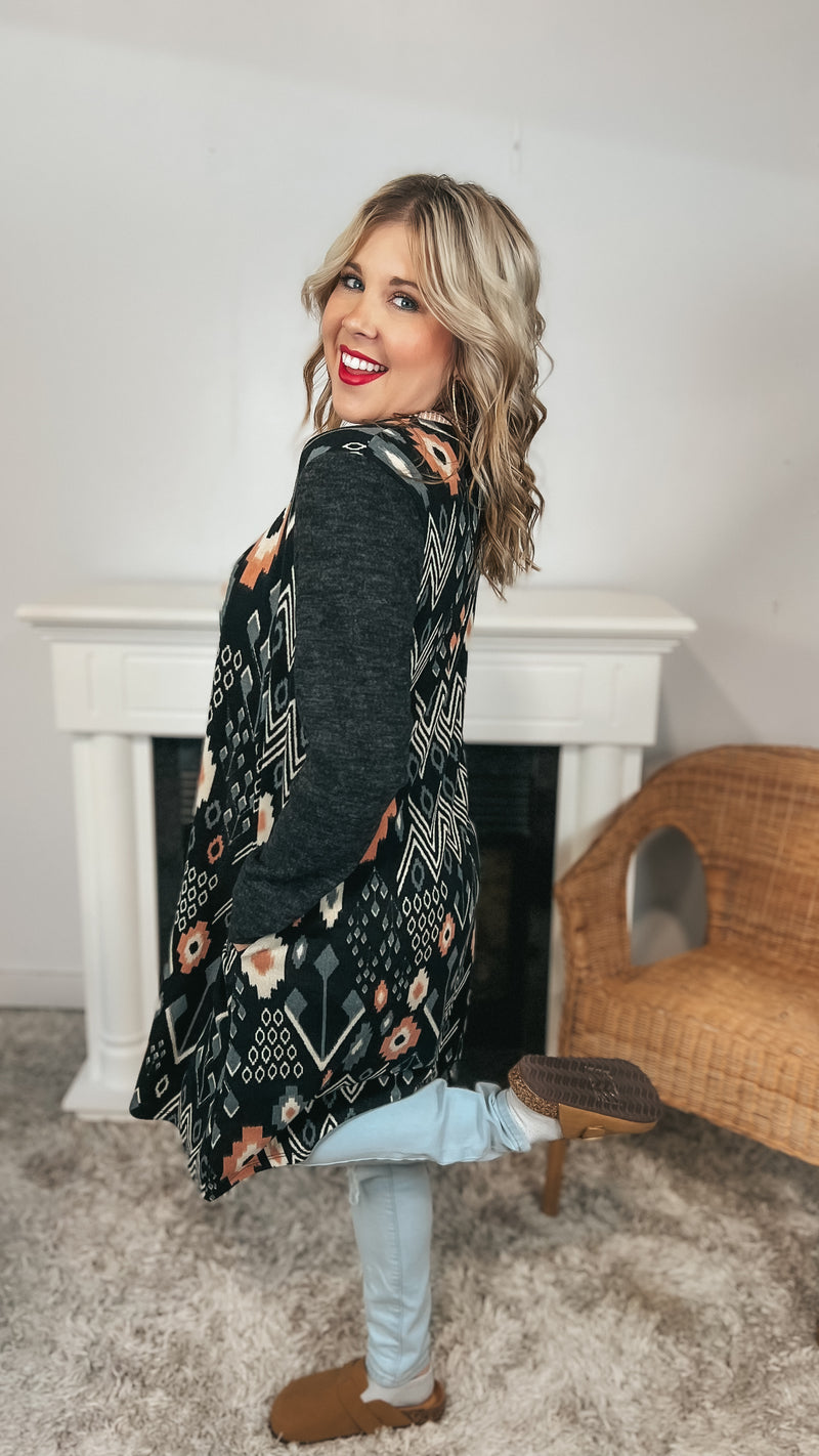 Cassandra Printed Cardigan